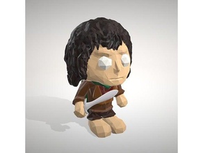 frodo baggins lowpolypop toys games figurine lord rings objoy 3d print model - Mito3D