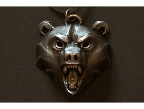 witcher school bear medallion fashion amulet 3 ursine 3d print model - Mito3D