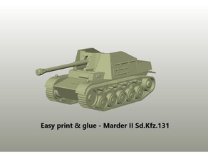 easy print glue marder ii sdkfz131 vehicles 3d print model - Mito3D
