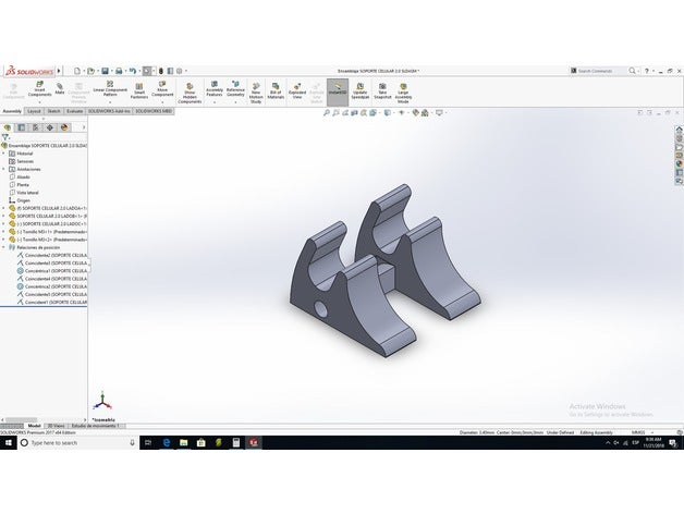 soporte universal para celular accessori 3D print model - Mito3D