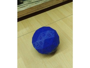 80 sided dice edge game numbers 3d print model - Mito3D
