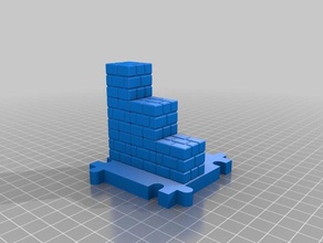 mundo pequeno escadas playsets a figura mario nintendo super brinquedo 3d print model - Mito3D