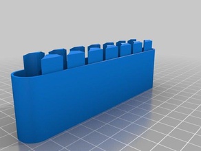 8 pilhas aa caso recipientes personalizado 3d print model - Mito3D