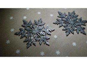 snowflakes christmas ornament decor decoration glitter tree winter 3d print model - Mito3D