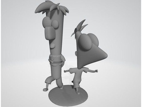 phineas ferb de la figurine les jouets jeux disney figure objoie 3d print model - Mito3D