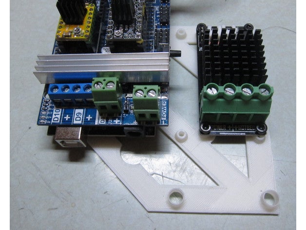 las rampas de controlador adaptador wanhao i3 fabricante seleccionar los más pequeños mosfet 3d la impresora partes v2 v21 titular montaje mp maker seleccione 14 duplicador 3D print model - Mito3D