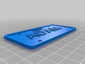 adamcustomized licence plate signs logos 3d print model - Mito3D
