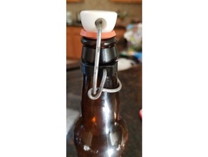 ez cap swing top bottle adapter food drink beer caps homebrew 3d print model - Mito3D