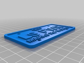 lspwrcustomized plaque d'immatriculation des signes logos 3d print model - Mito3D