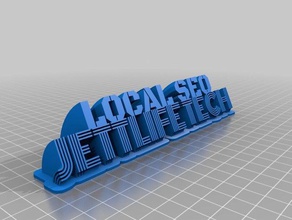 jettlife-local de seo sinais logotipos personalizado 3d print model - Mito3D