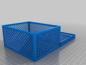 meu personalizados seguro lattice caixa contentores 3d print model - Mito3D