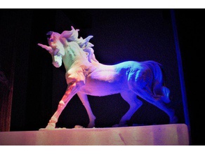 unicórnio animais conto de fadas hairytail horn unicorn 3d print model - Mito3D