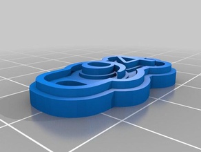 geyssantvircel 6d de porte-clés personnalisé 3d print model - Mito3D