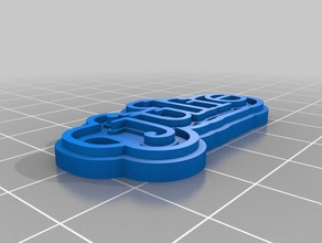 6 d garcia Anahtarlık özelleştirilmiş 3d print model - Mito3D