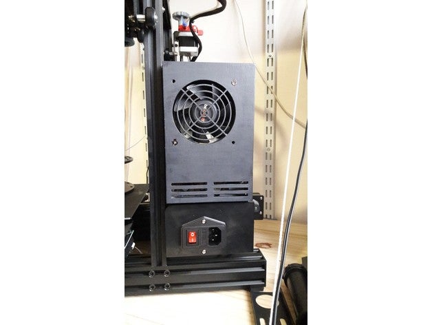 ender 3 bloc d'alimentation de la boîte ventilateur 80mm dalimentation verser 3d l'imprimante pièces creality 3D print model - Mito3D