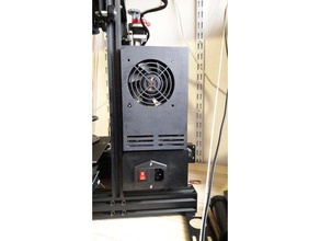 ender 3 fuente de alimentación, caja ventilador 80mm bloque dalimentation verter ventilateur 3d la impresora partes creality 3d print model - Mito3D
