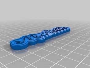 keychain michelle keychains customized 3d print model - Mito3D