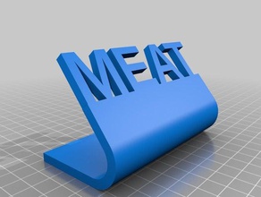 carne de sinal sinais logotipos personalizado 3d print model - Mito3D