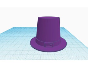 pilgrim hat props miniature thanksgiving decor 3d print model - Mito3D