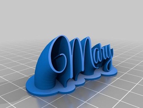 mary place card office customized 3d print model - Mito3D