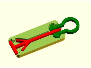 parametric zip toggle replacement parts zipper zipperpull pull 3d print model - Mito3D