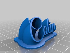 colin place card office customized 3d print model - Mito3D