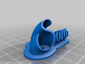 samantha place card office customized 3d print model - Mito3D
