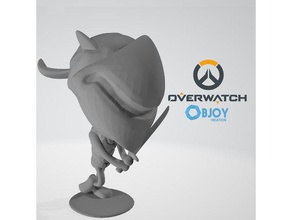 genji overwatch figurina i giocattoli giochi bobblehead figura divertente pop 3d print model - Mito3D