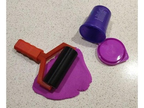 rodillo de la manija plastilina play-doh juguete juego accesorios 3d print model - Mito3D