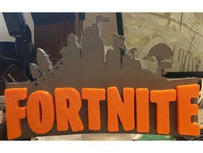 fortnite letters background signs logos 3d print model - Mito3D