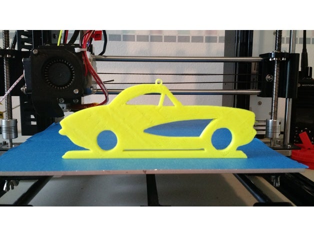 corvette c1 de l'ornement décor ornement noël vacances décoration 3D print model - Mito3D