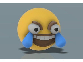 deepfried laughcry emoji L'impression 3d maudit dank frits drôle mème les mèmes 3d print model - Mito3D
