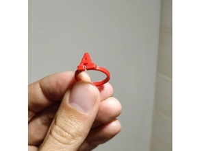 ring jewelry letter 3d print model - Mito3D