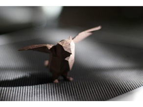 düşük poli baykuş heykeller hayvan kuş kanatları 3d print model - Mito3D