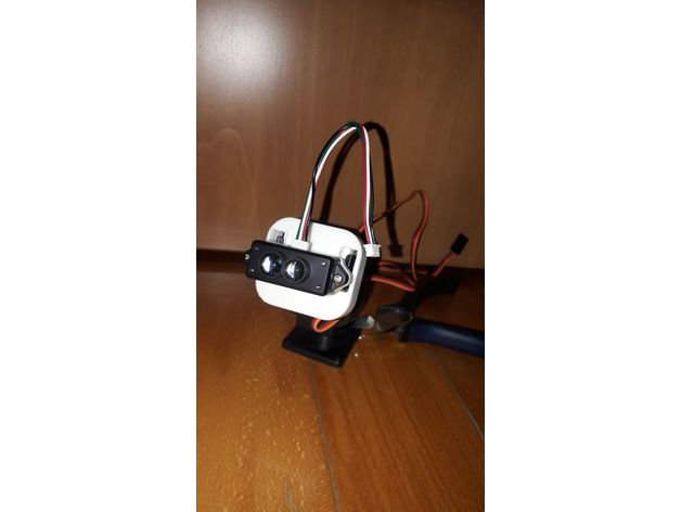 lidar benewake tfmini pan tilt monte la electrónica servo soporte del brazo de 3D print model - Mito3D