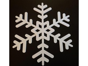 giant snowflake decor christmas ornament 3d print model - Mito3D