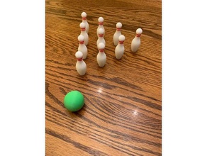 bowling set toys games 3d print model - Mito3D