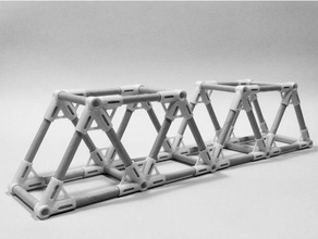 warren truss bridge connectors kit construction toys nsfw straws 3d print model - Mito3D