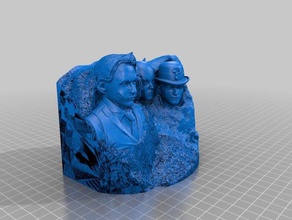 das böse in gotham mt rushmore Menschen city mount 3d print model - Mito3D