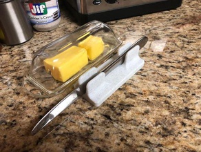 couteau à beurre titulaire cuisine manger papillon de la cuisson ustensile 3d print model - Mito3D