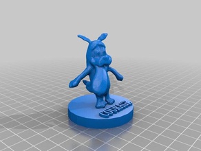 courage stand 3d de l'impression 3dscan dessin animé chien 3d print model - Mito3D