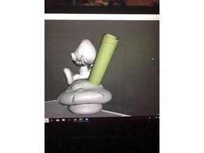smurfy bong adereços smurfs 3d print model - Mito3D