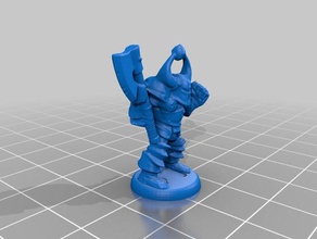 heroquest chaos warrior 18mm version toys games hero quest wargaming 3d print model - Mito3D