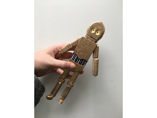 elastik sinirli c3po bebek oyuncak oyun aksesuarlar uzay oyuncağı star wars 3D print model - Mito3D