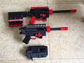 minimalist ar 22 full parts fallout 76 mechanical toys firearm pistol prop prototype replica rifle 3d print model - Mito3D