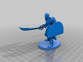 dragonborn fighter people dnd miniature rpg 3d print model - Mito3D