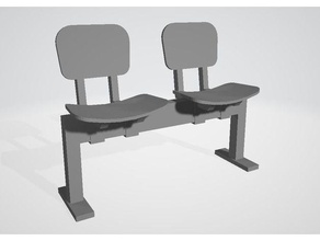 twin beam sedia office da ufficio 3d print model - Mito3D