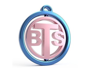 bts revolving key ring keychains 3d print model - Mito3D