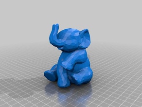 elefante in low poly animali 3d print model - Mito3D