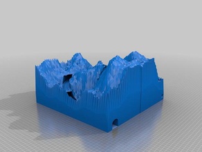 z-scale mountain 25 turn tunnel r145mm 3d printing 3d print model - Mito3D